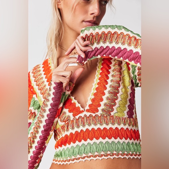 Free People Twist and Shout Top Size Large - Picture 2 of 7